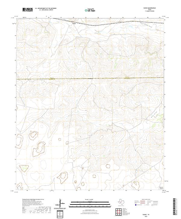 Suggs, TX — USGS 7.5-minute topo (2022)