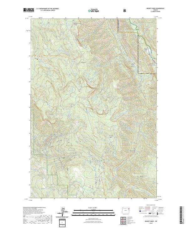 Mount Fanny, OR — USGS 7.5-minute topo (2024)