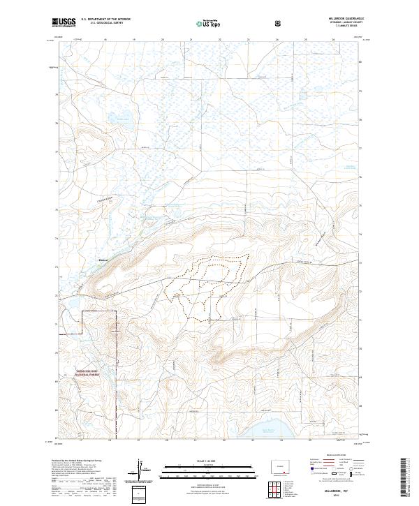 Millbrook, WY — USGS 7.5-minute topo (2021)