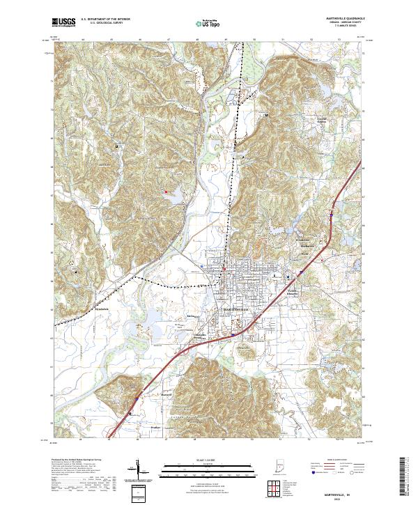 Martinsville, IN — USGS 7.5-minute topo (2022)