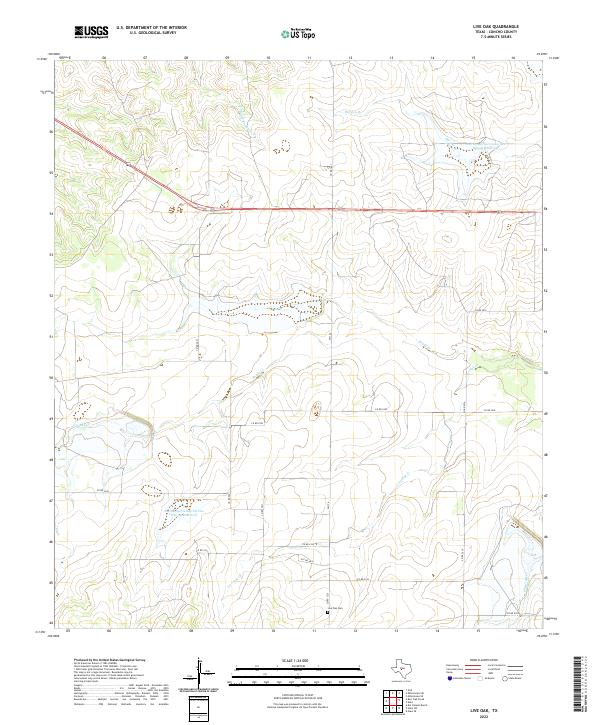 Live Oak, TX — USGS 7.5-minute topo (2022)