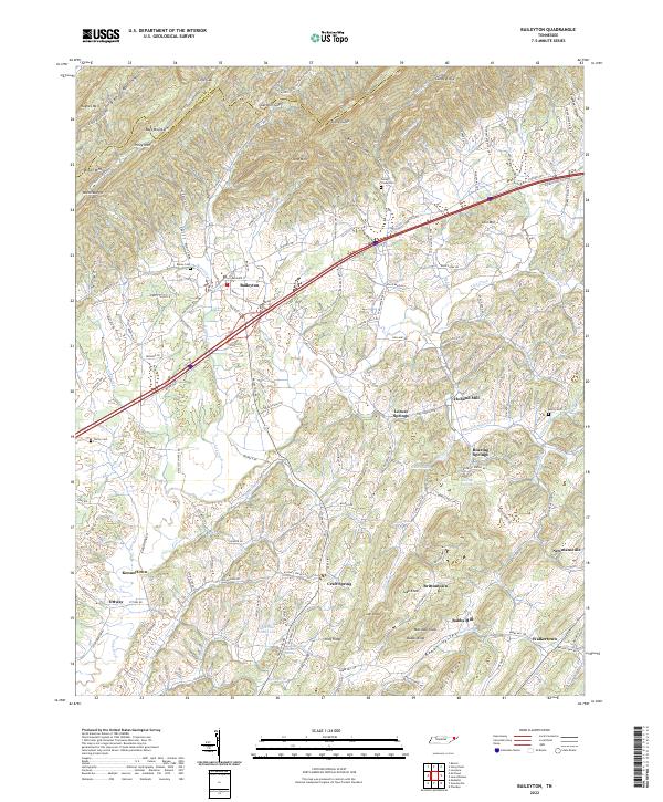 Baileyton, TN — USGS 7.5-minute topo (2022)