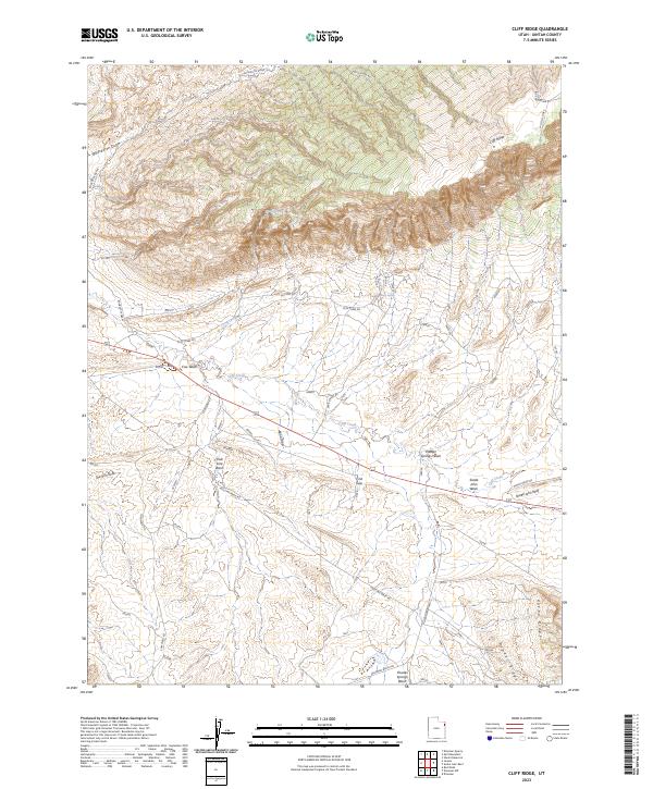 Cliff Ridge, UT — USGS 7.5-minute topo (2023)