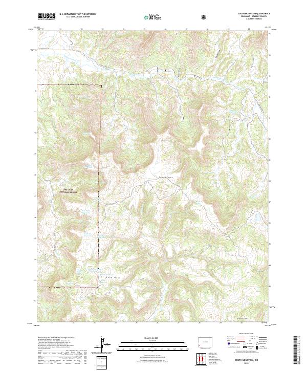 South Mountain, CO — USGS 7.5-minute topo (2022)