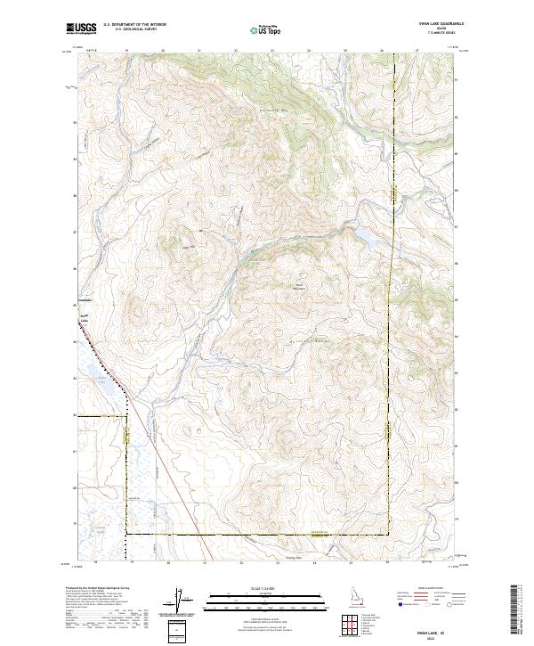 Swan Lake, ID — USGS 7.5-minute topo (2023)
