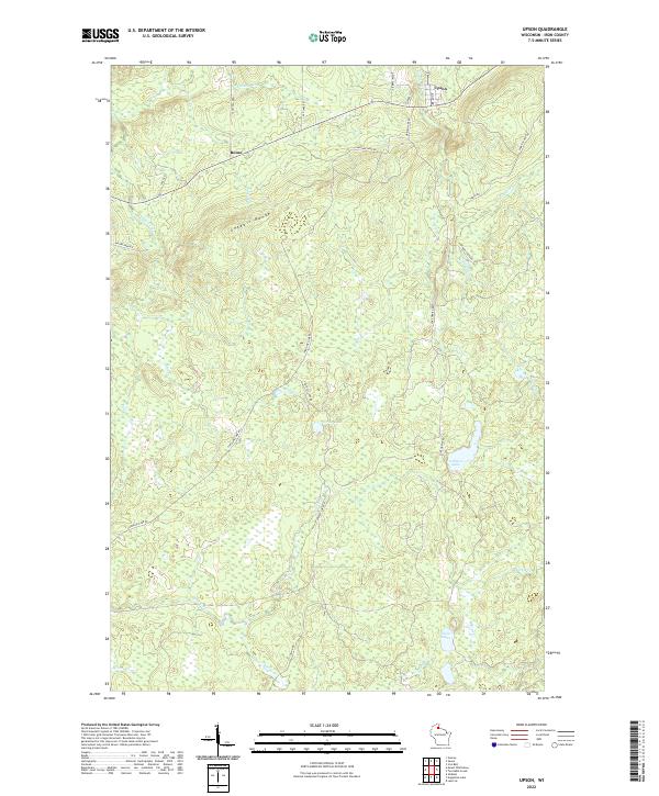 Upson, WI — USGS 7.5-minute topo (2022)