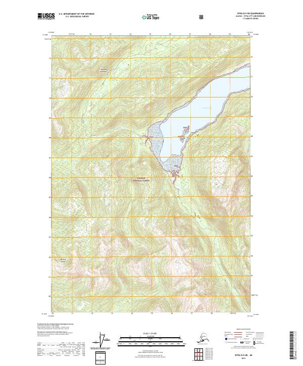 Sitka B-5 NE, AK — USGS 7.5-minute topo (2021)