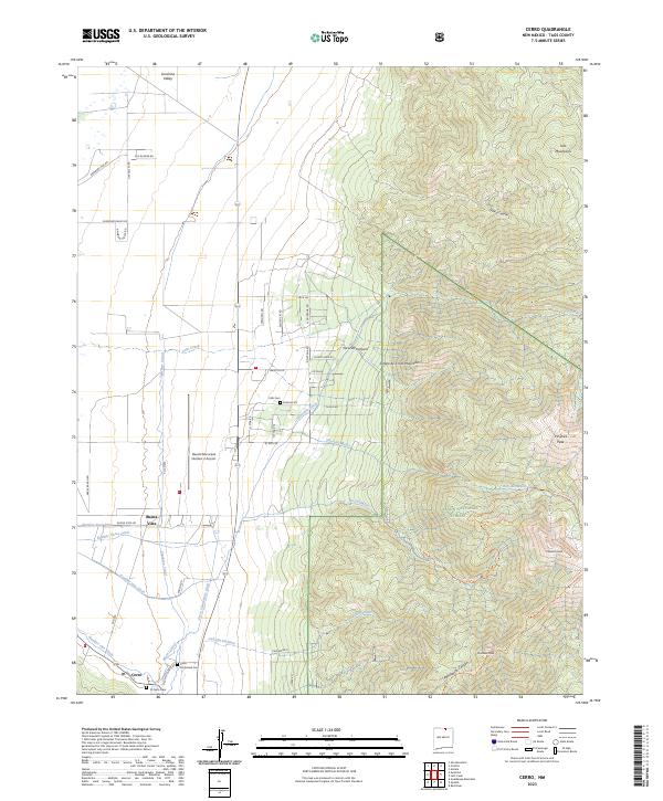 Cerro, NM — USGS 7.5-minute topo (2023)