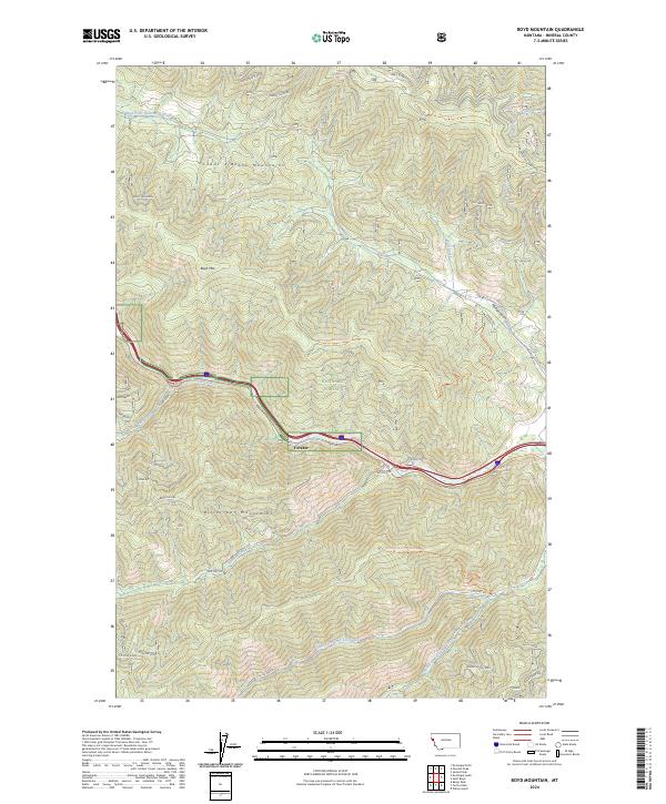 Boyd Mountain, MT — USGS 7.5-minute topo (2024)