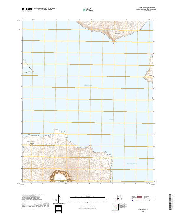 Amukta D-1 SE, AK — USGS 7.5-minute topo (2021)