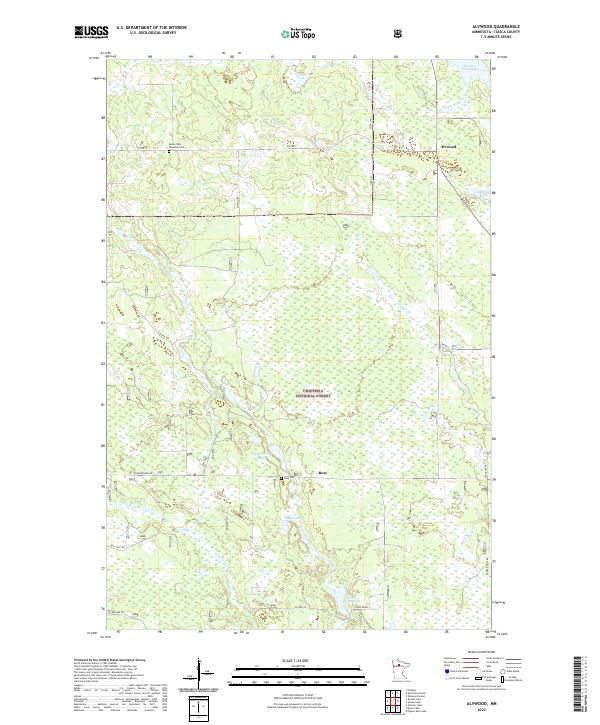 Alvwood, MN — USGS 7.5-minute topo (2022)