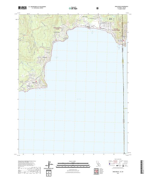 Kings Beach, CA-NV — USGS 7.5-minute topo (2021)