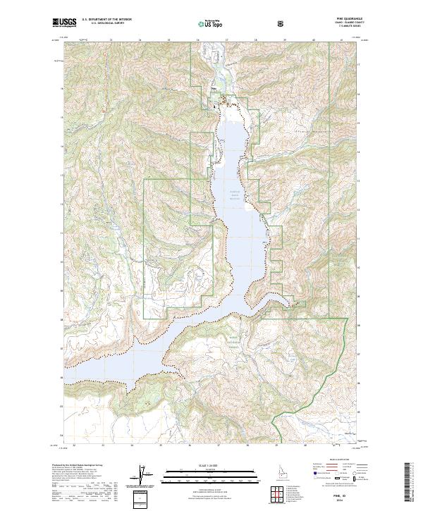 Pine, ID — USGS 7.5-minute topo (2024)