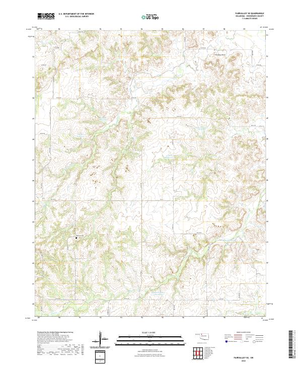 Fairvalley SE, OK — USGS 7.5-minute topo (2022)