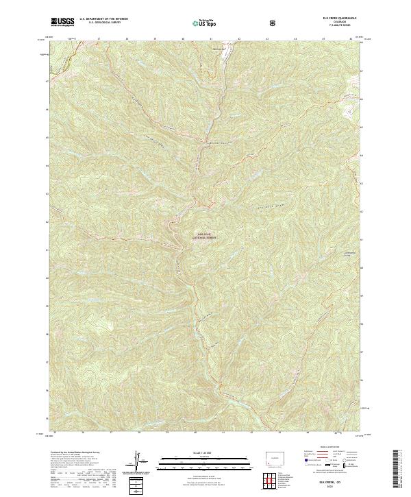 Elk Creek, CO — USGS 7.5-minute topo (2022)