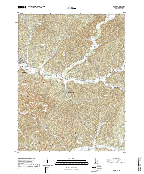 Nashville, IN — USGS 7.5-minute topo (2022)