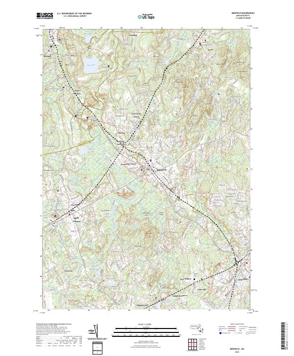 Medfield, MA — USGS 7.5-minute topo (2024)