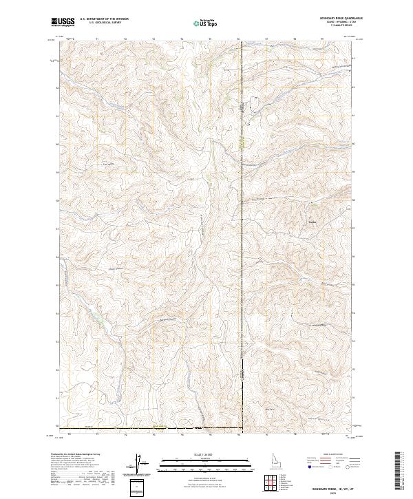 Boundary Ridge, ID-WY-UT — USGS 7.5-minute topo (2023)