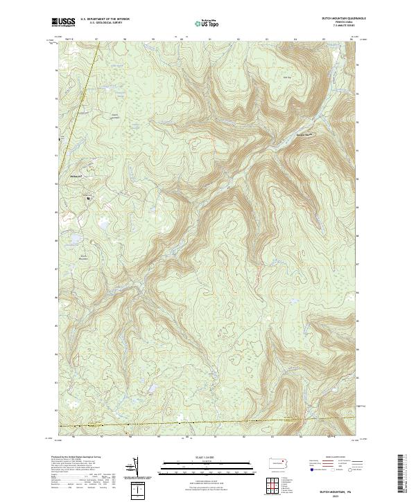 Dutch Mountain, PA — USGS 7.5-minute topo (2023)
