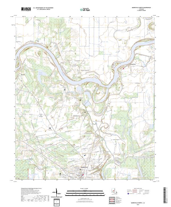Marksville North, LA — USGS 7.5-minute topo (2024)