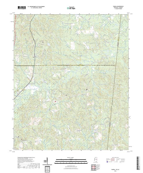 Tamola, MS-AL — USGS 7.5-minute topo (2024)