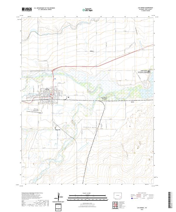 Las Animas, CO — USGS 7.5-minute topo (2022)