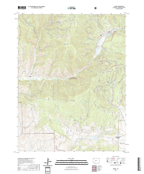 Pitkin, CO — USGS 7.5-minute topo (2022)