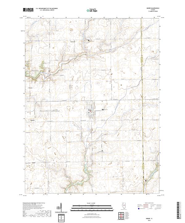 Minier, IL — USGS 7.5-minute topo (2024)