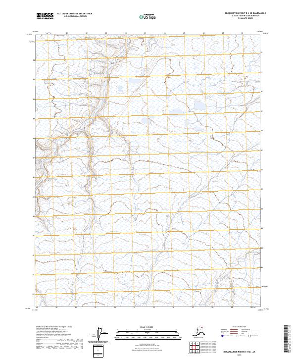 Demarcation Point D-4 SE, AK — USGS 7.5-minute topo (2023)