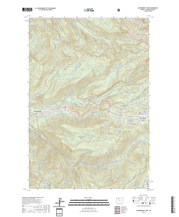 Government Camp, OR — USGS 7.5-minute topo (2024)