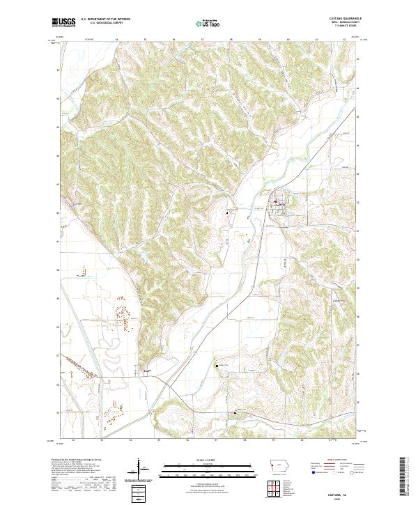 Castana, IA — USGS 7.5-minute topo (2022)