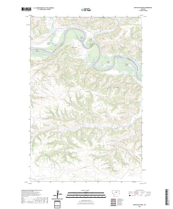 Kepple Bottoms, MT — USGS 7.5-minute topo (2024)