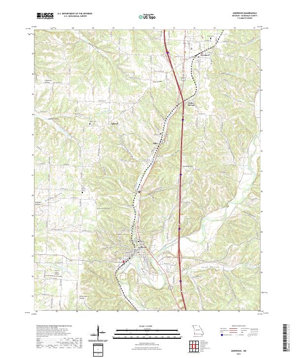 Anderson, MO — USGS 7.5-minute topo (2021)