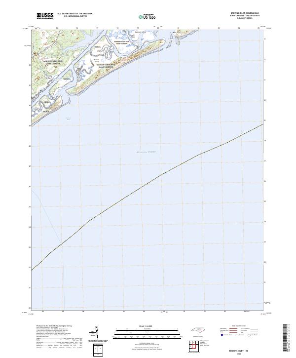 Browns Inlet, NC — USGS 7.5-minute topo (2022)