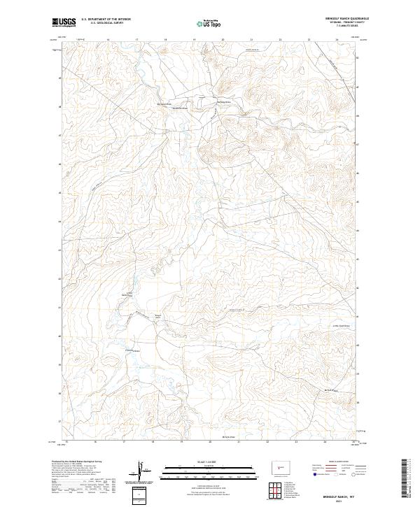 Bringolf Ranch, WY — USGS 7.5-minute topo (2021)