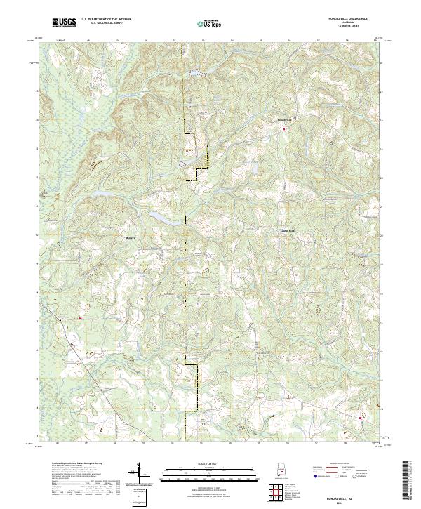 Honoraville, AL — USGS 7.5-minute topo (2024)