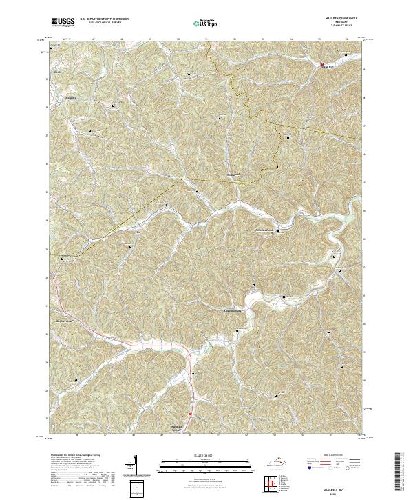 Maulden, KY — USGS 7.5-minute topo (2022)