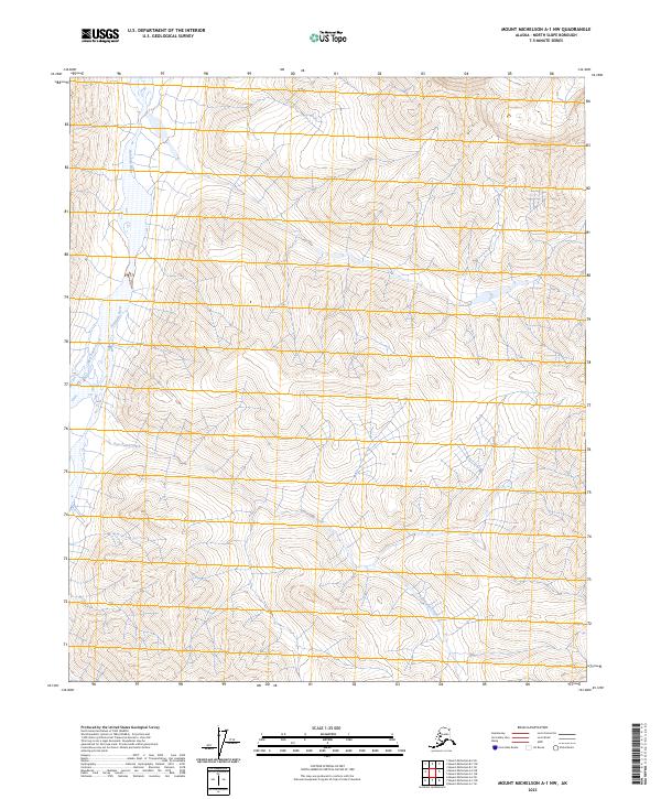 Mount Michelson A-1 NW, AK — USGS 7.5-minute topo (2023)