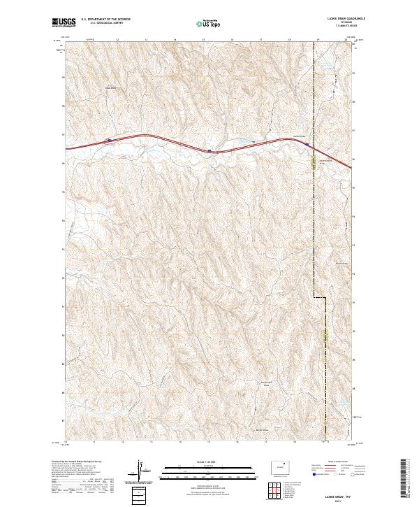 Laskie Draw, WY — USGS 7.5-minute topo (2021)
