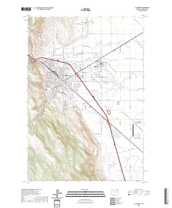 La Grande, OR — USGS 7.5-minute topo (2023)