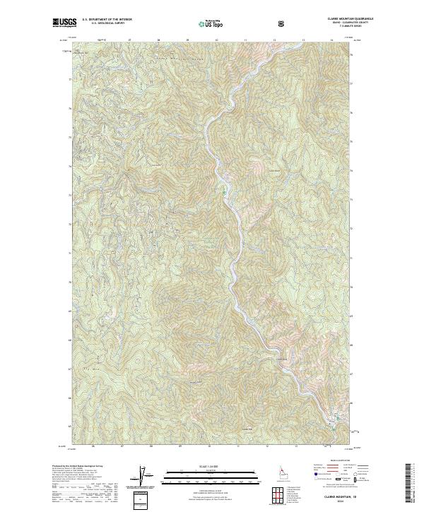 Clarke Mountain, ID — USGS 7.5-minute topo (2024)