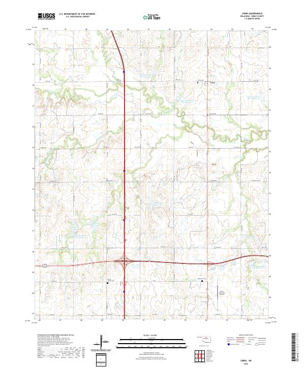 Ceres, OK — USGS 7.5-minute topo (2022)