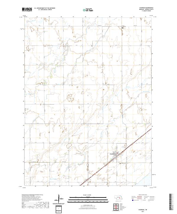Chapman, NE — USGS 7.5-minute topo (2021)