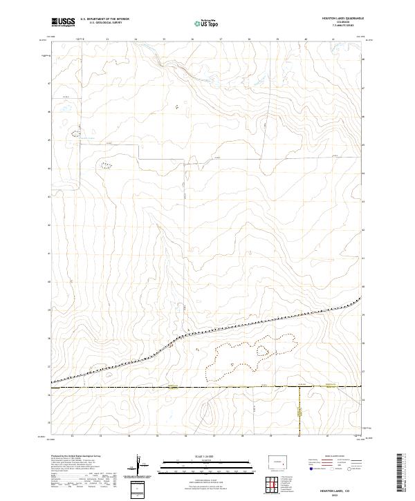 Houston Lakes, CO — USGS 7.5-minute topo (2022)