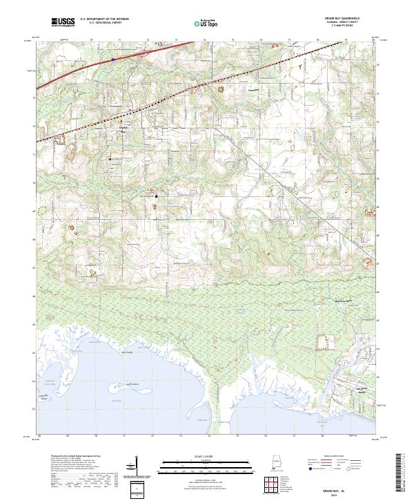 Grand Bay, AL — USGS 7.5-minute topo (2024)