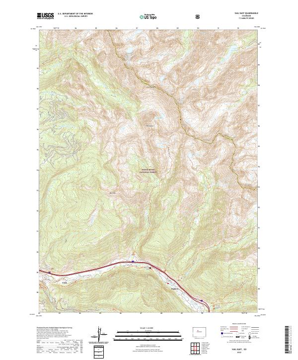 Vail East, CO — USGS 7.5-minute topo (2022)
