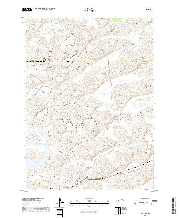 Frye Lake, NE — USGS 7.5-minute topo (2021)