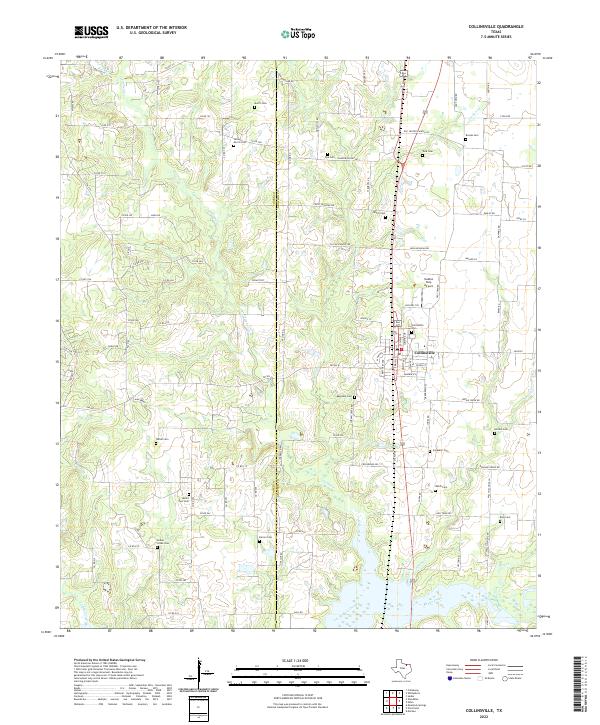 Collinsville, TX — USGS 7.5-minute topo (2022)