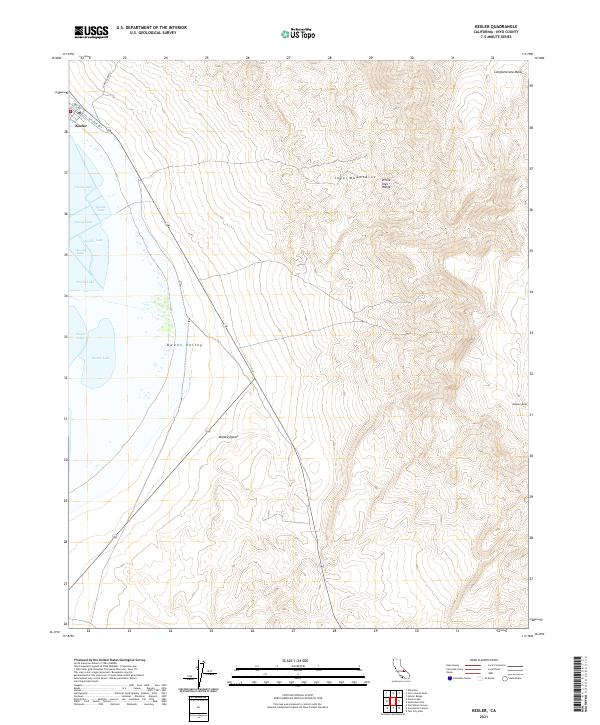 Keeler, CA — USGS 7.5-minute topo (2021)