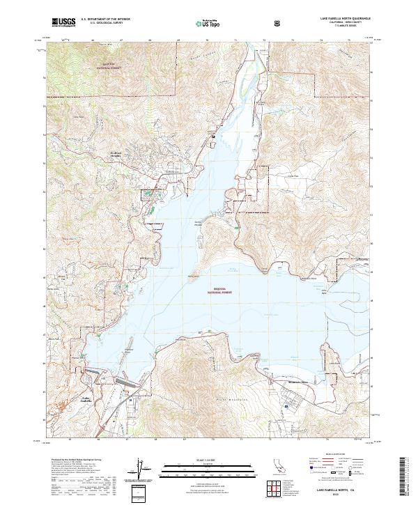 Lake Isabella North, CA — USGS 7.5-minute topo (2022)